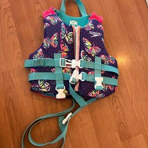 Speedo Kids Butterfly Swim Vest - Purple and Teal